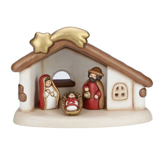 Set capanna con stella cometa e Sacra Famiglia - Presepe Classico