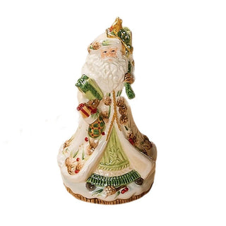 Campanello Babbo Natale bianco/verde