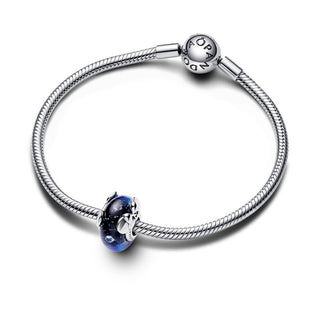 Disney, Charm Mickey e Minnie, Vetro di Murano Blu