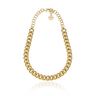 Choker Necklace with Oval Mariner Chain