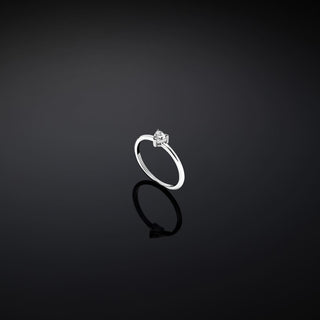 Anello solitario Silver con zirconia bianca