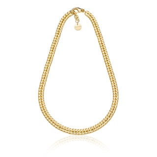 Diamond-Cut Double Curb Chain Necklace