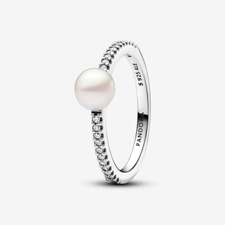 Pandora Anello Perla d'Acqua Dolce Coltivata e Pavé