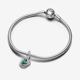 Pandora Charm Pendente Cerchio Eterno Verde Scuro Maggio