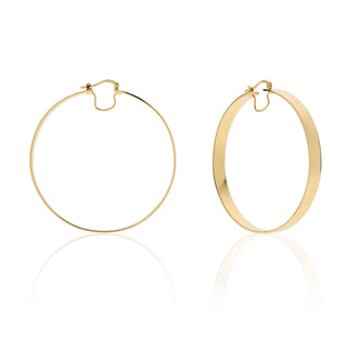 Bronze Hoop Earrings with Bayonet Clasp