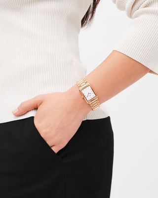 Daniel Wellington Orologio The Bound 32X22 3-Link Rg Bianco-