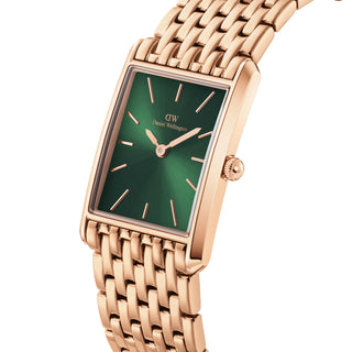 Daniel Wellington Orologio The Bound 32X22 9-Link Rg Verde