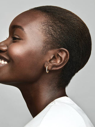 Sparkly Band Hoop Earrings