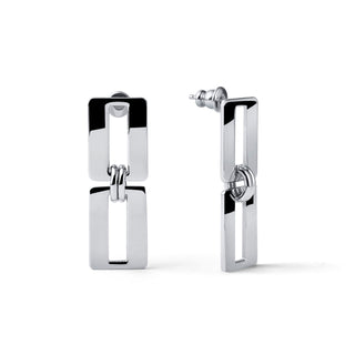 Silver Plated Bronze Drop Earrings