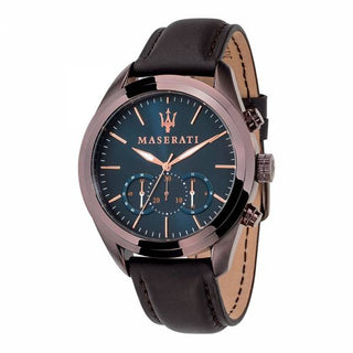 Maserati Orologio traguardo 45 mm canna di fucile e marrone