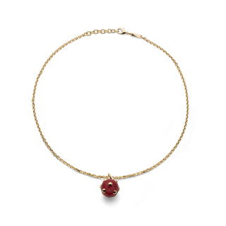 Short Necklace with Mine-Shaped Pendant and Enamel