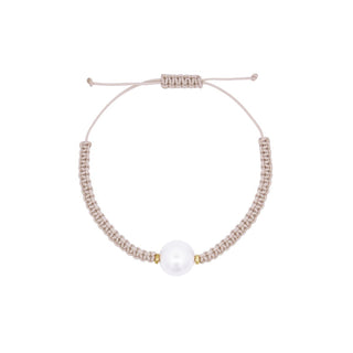 Rue des Mille Bracciale beige perla grande centrale- RUBR-019