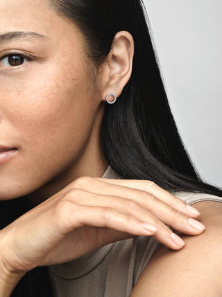 Sparkling Hoops Stud Earrings