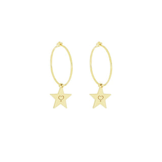 Star Hoop Earrings