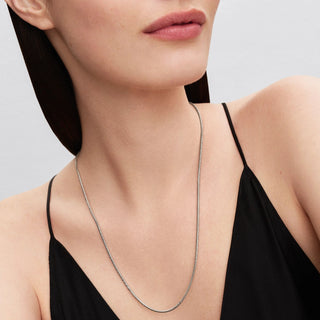 Collana a Catena Snake Sottile in Argento Sterling
