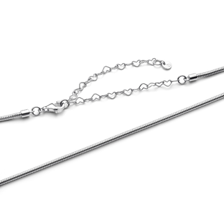 Collana a Catena Snake Sottile in Argento Sterling