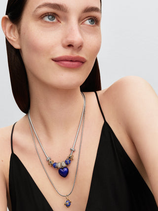 Collana a Catena Snake Sottile in Argento Sterling