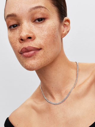Collana a Catena Cubana in Argento Sterling
