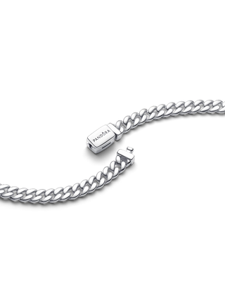 Collana a Catena Cubana in Argento Sterling