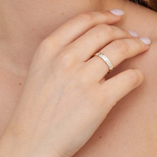 Anello Fedina Logo M Argento