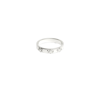 Ring Thin Band M Logo Silver