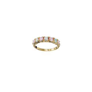 Gilded Silver Floral Eternity Ring