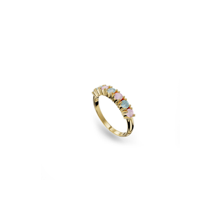 Anello Veretta Floral Argento Dorato