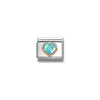 Link Composable Classic Cuore Azzurro in Oro rosa