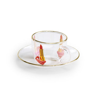 Seletti Tazzina caffè con piattino toiletpaper tongue
