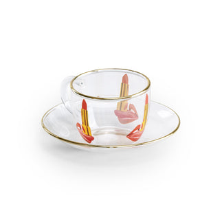 Seletti Tazzina caffè con piattino toiletpaper tongue