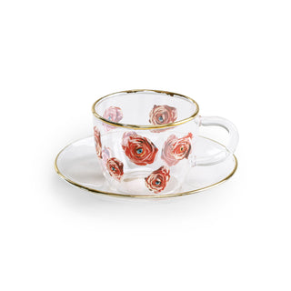 Seletti Tazzina caffè con piattino toiletpaper roses