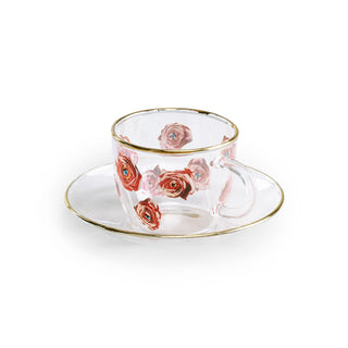 Seletti Tazzina caffè con piattino toiletpaper roses