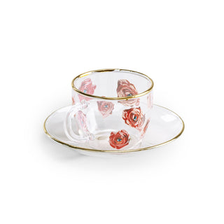 Seletti Tazzina caffè con piattino toiletpaper roses