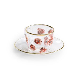 Seletti Tazzina caffè con piattino toiletpaper roses