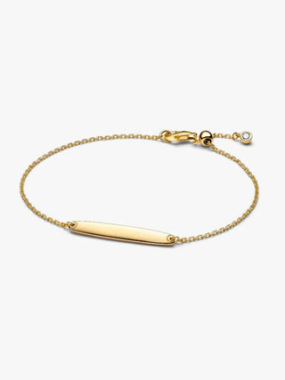 Bracelet with gold bar to be engraved