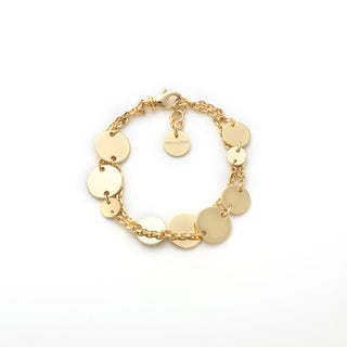 Bracciale Doppio Filo con Medagliette Tonde