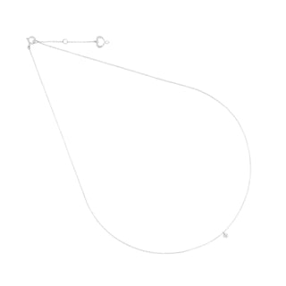 Collana in oro bianco con diamante 0,07 ct