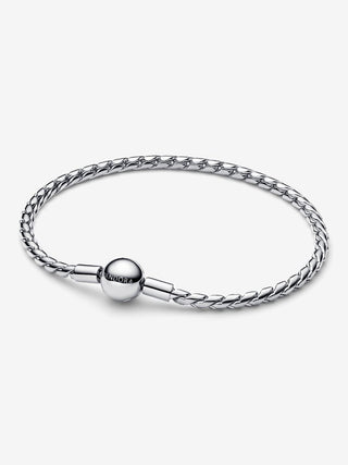 Bracciale Maglia Spiga con Chiusura a Sfera argento