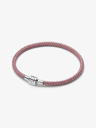 Bracciale in Corda Rosa con Chiusura a Barile
