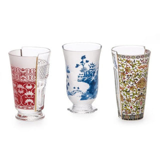 Seletti Set di tre bicchieri da cocktail hybrid clarice