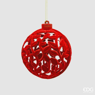 Addobbo Palla Velvet A Rossa