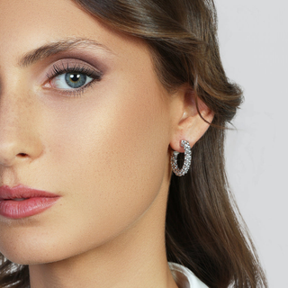 Rice Grain Half-Hoop Earrings