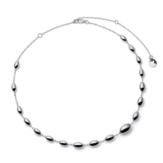 Shiny Oval Link Necklace 50 cm