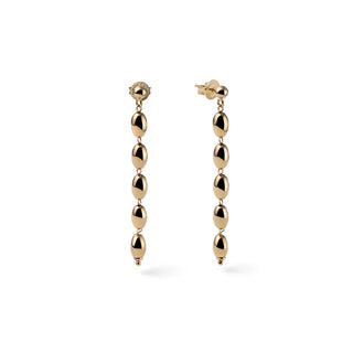 Gold-plated Earrings with Shiny Oval Links