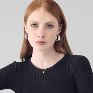 Oval Bell Sterling Silver Earrings