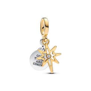 Engravable North Star Pendant Charm - with Lab Created Diamond