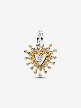 Charm Pendente Doppio Cuore "My Ray of Light"