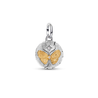 Charm Medallion Farfalla "Somniare Aude"