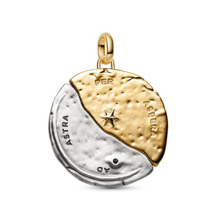 Charm Medallion XL Sole e Luna "Per Aspera Ad Astra"