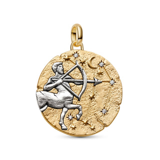 Charm Medallion XL Sagittario "Vivere Est Audere"
